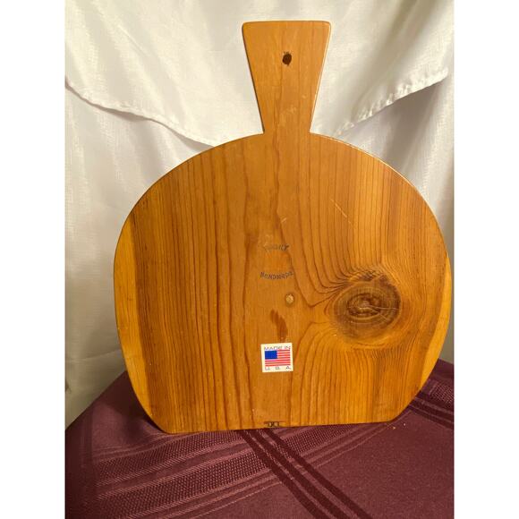 Toadily Handmade Wood 8.5 inch Paper Plate Holder carved Bear and Cub signed EUC - Picture 7 of 16